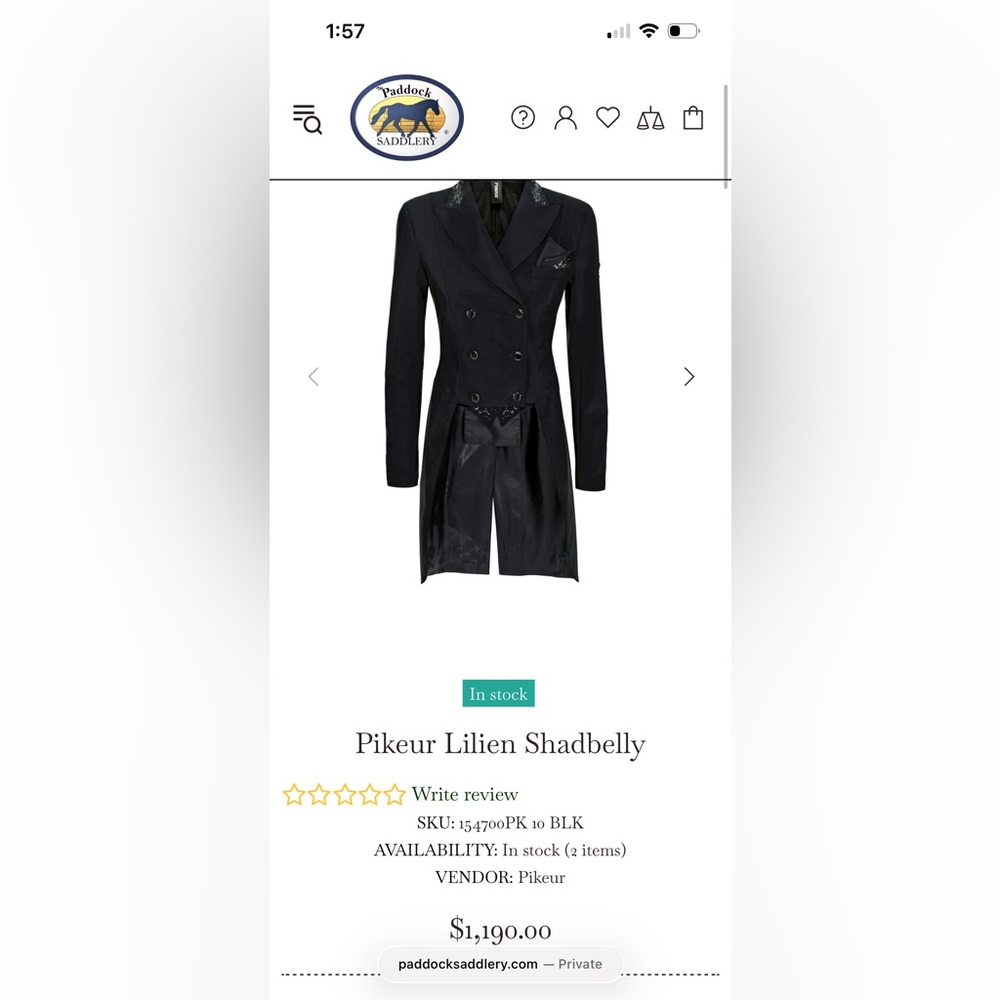 Pikeur Ladies Shadbelly Black